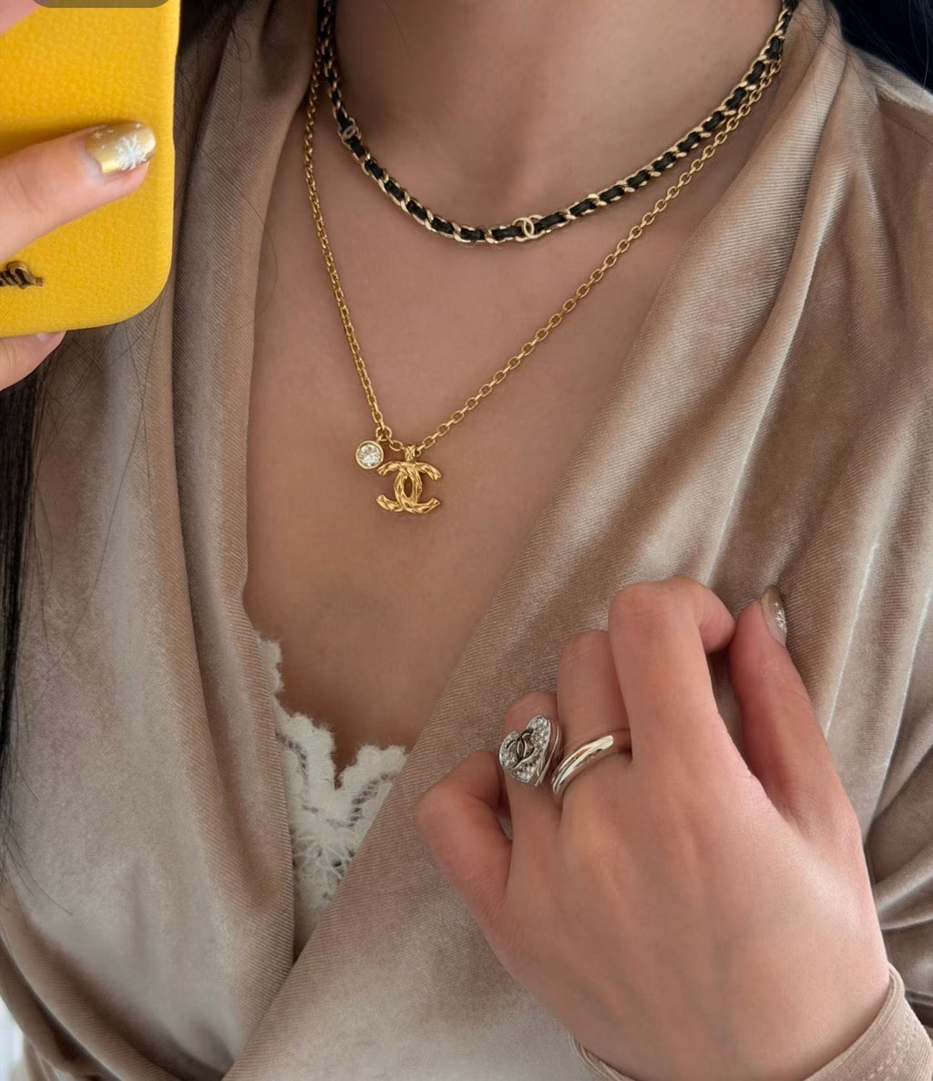 26  Vintage Leather Necklace