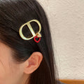 26 New Letter Heart Retro Hair Clip