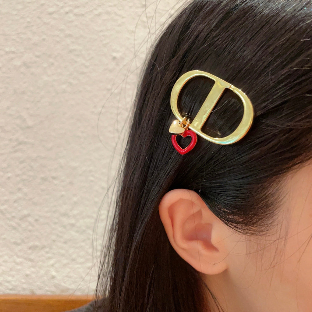 26 New Letter Heart Retro Hair Clip