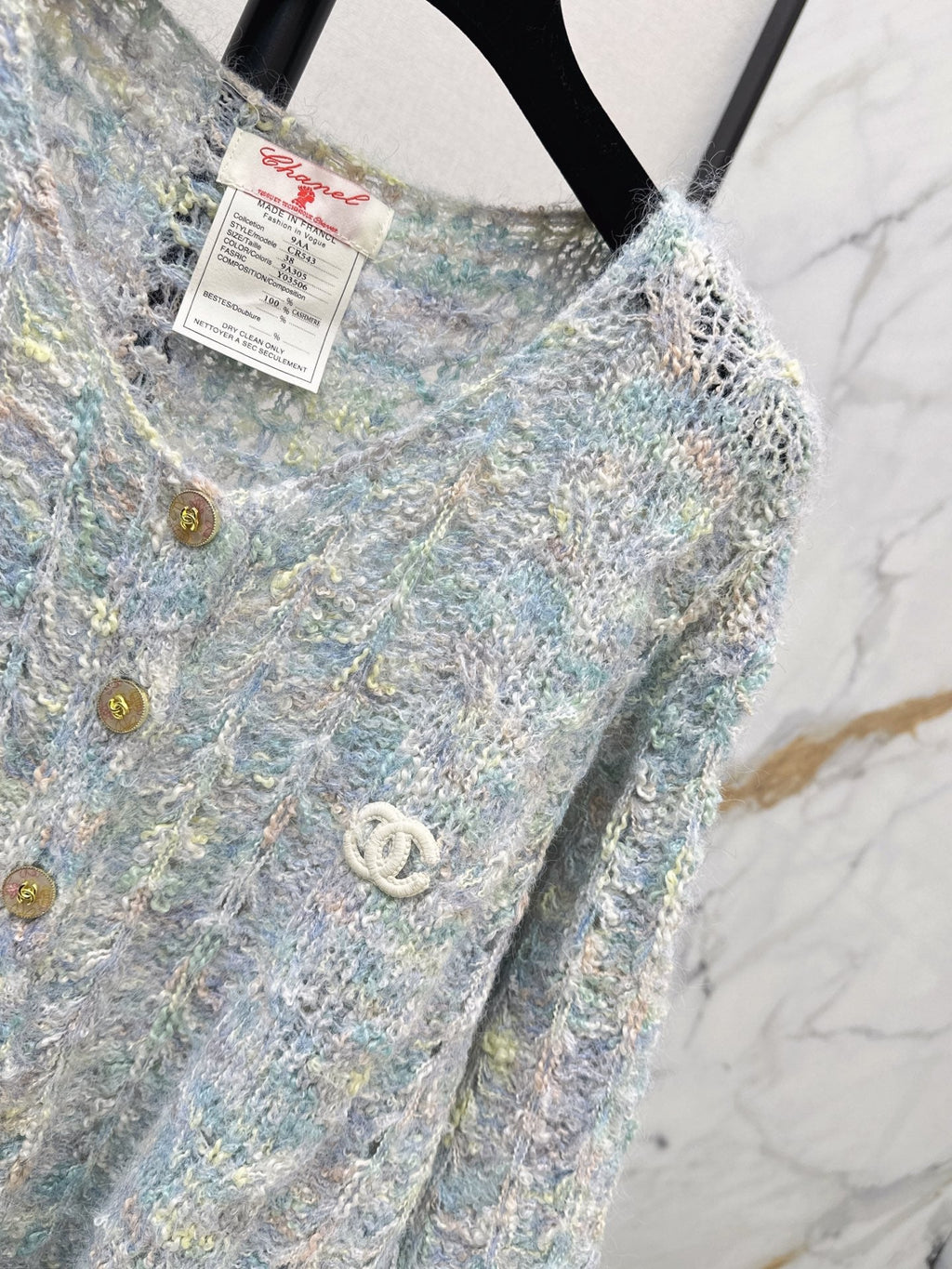 26 Fall/Winter Latest Floral Yarn Blend Chunky Knit Cardigan