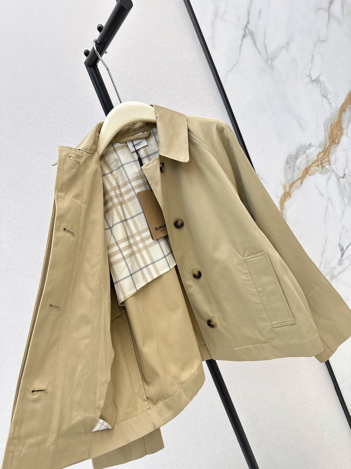 26 Fall/Winter Latest Oversized Notched Collar Trench Coat