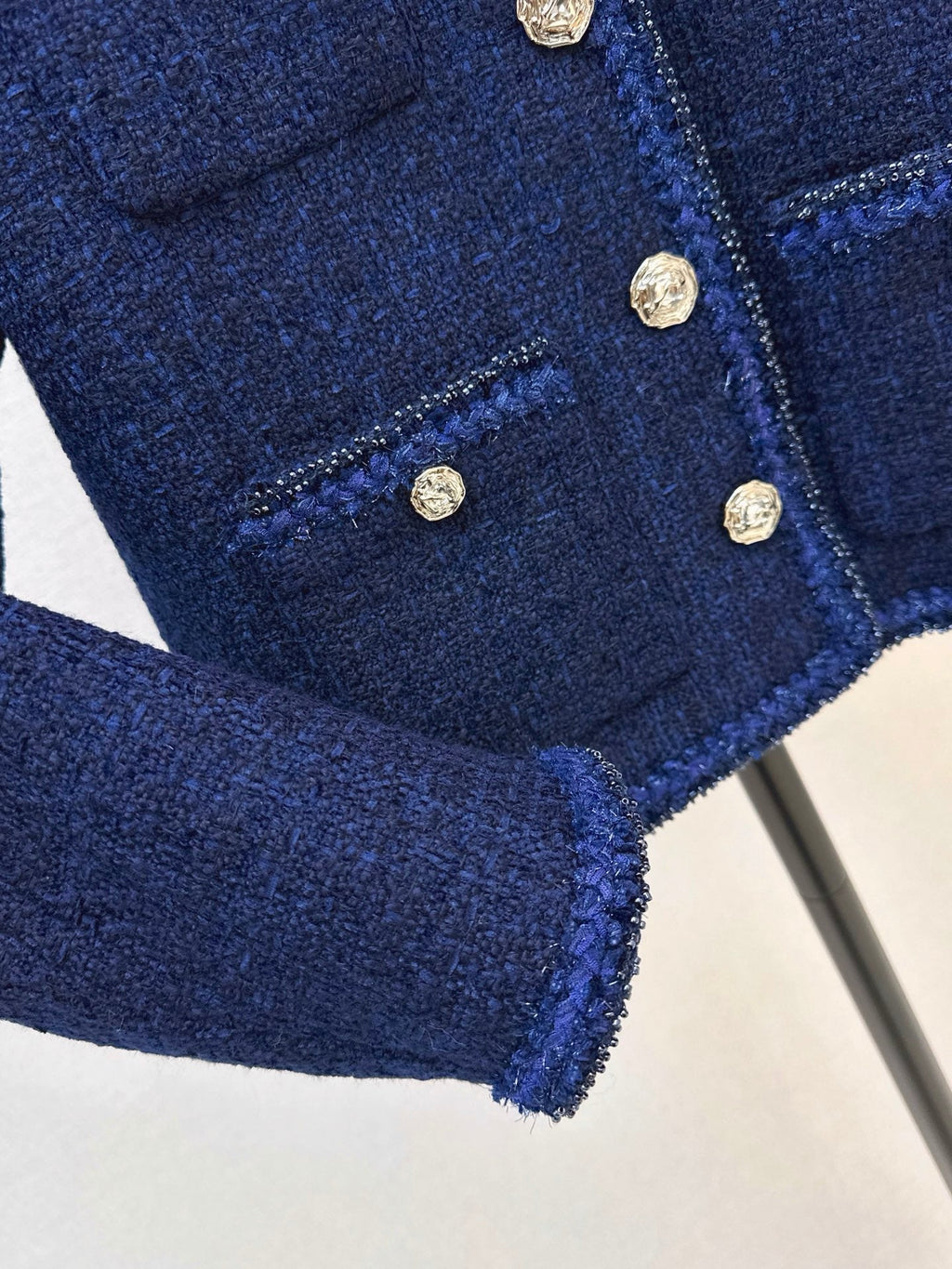 26 Fall/Winter Latest Four-Pocket Decorative Round-Neck Knit Jacket