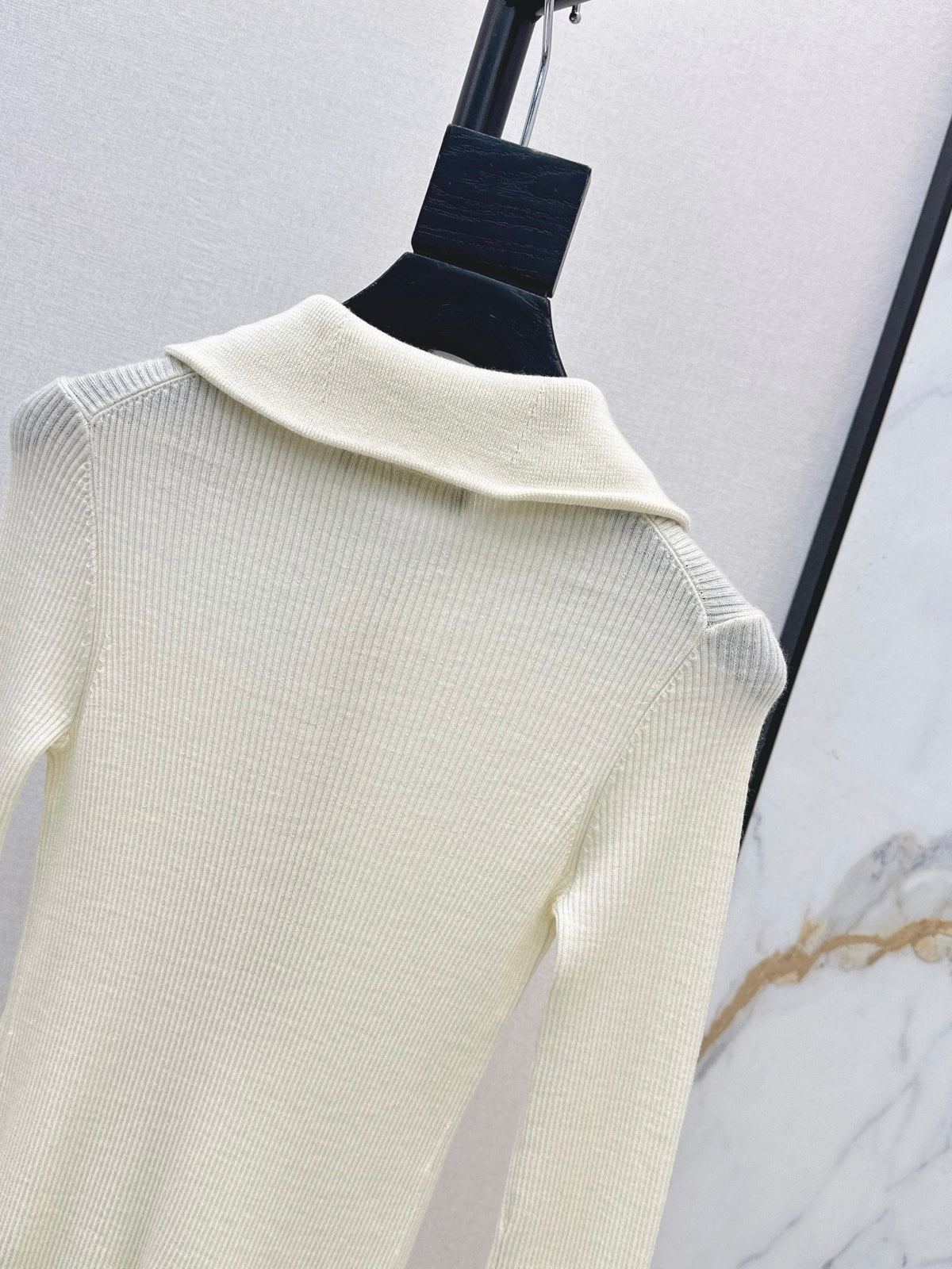26Latest Autumn/Winter Half-Placket Wool Knit Top