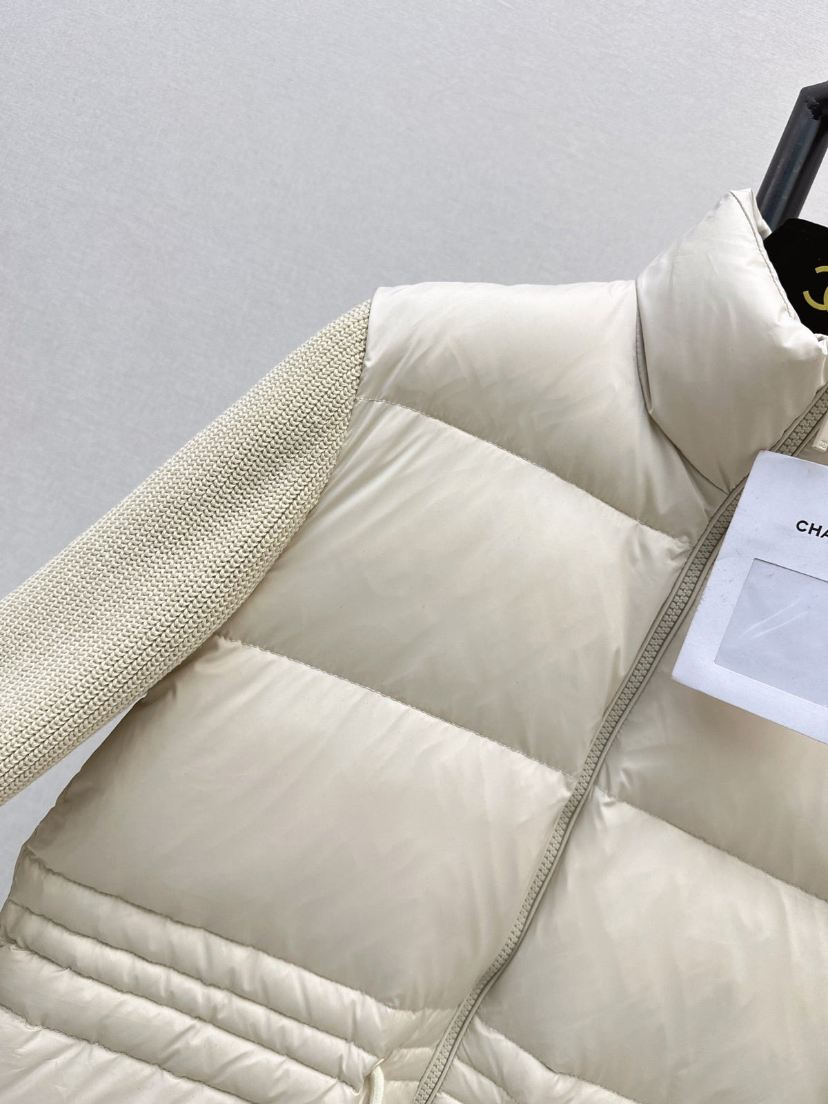 26 Fall/Winter Latest Wool Sleeve Patch Drawstring Down Jacket