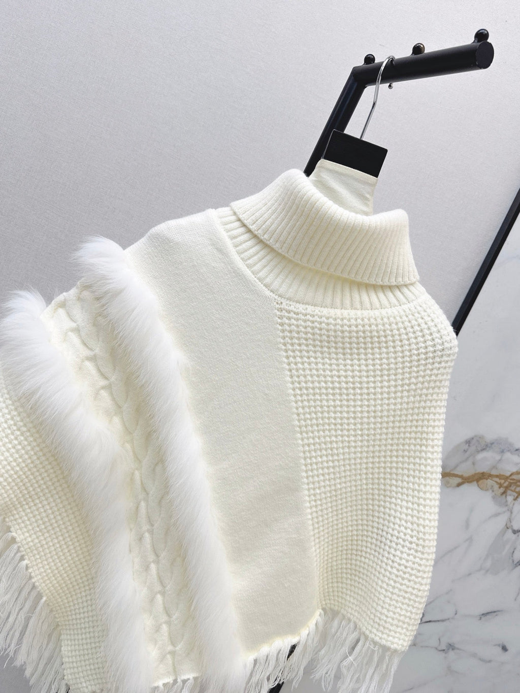 26 Fall/Winter Latest Best-Selling Series Fox Fur Collar Cape Coat