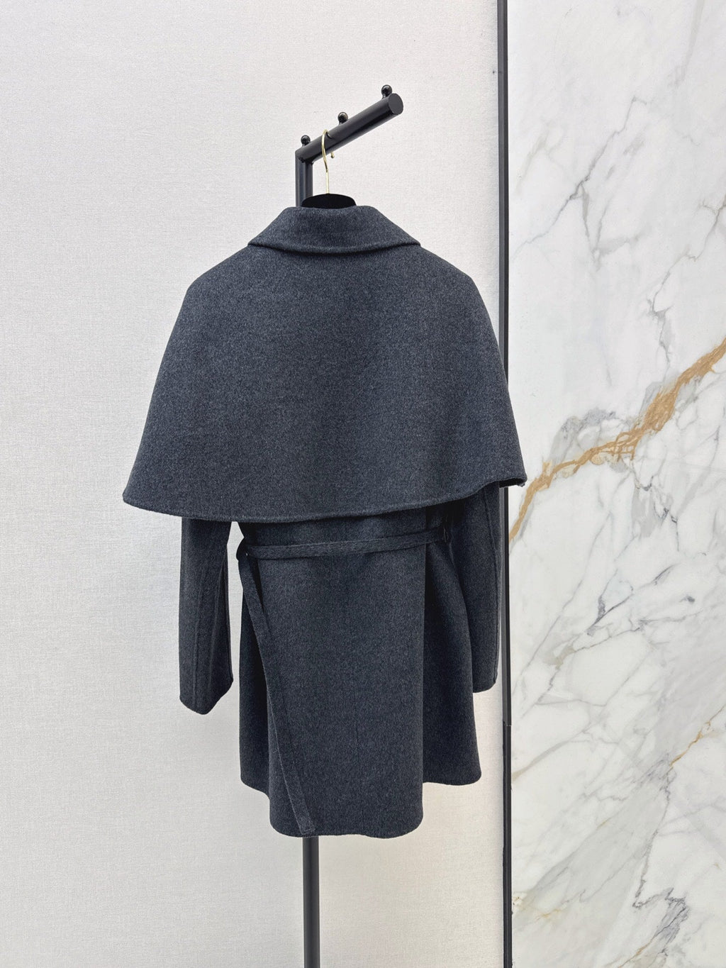 26 Fall/Winter New Double-Layer Faux Two-Piece Cape Double-Sided Wool Coat