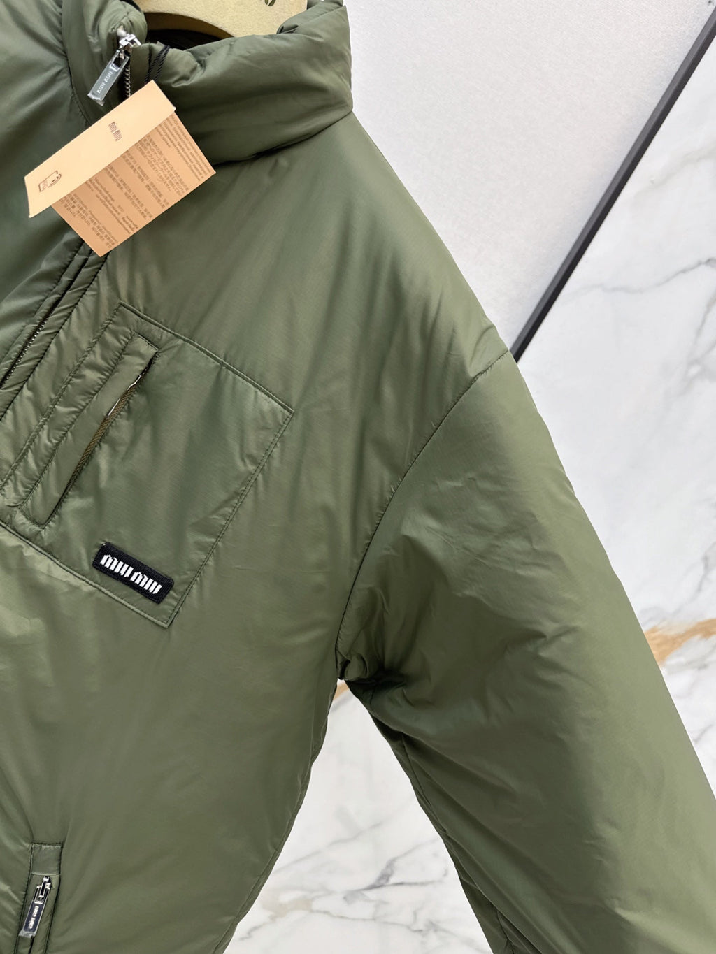 26 Fall/Winter New High-Neck Logo Letter Metal Zipper Down Jacket