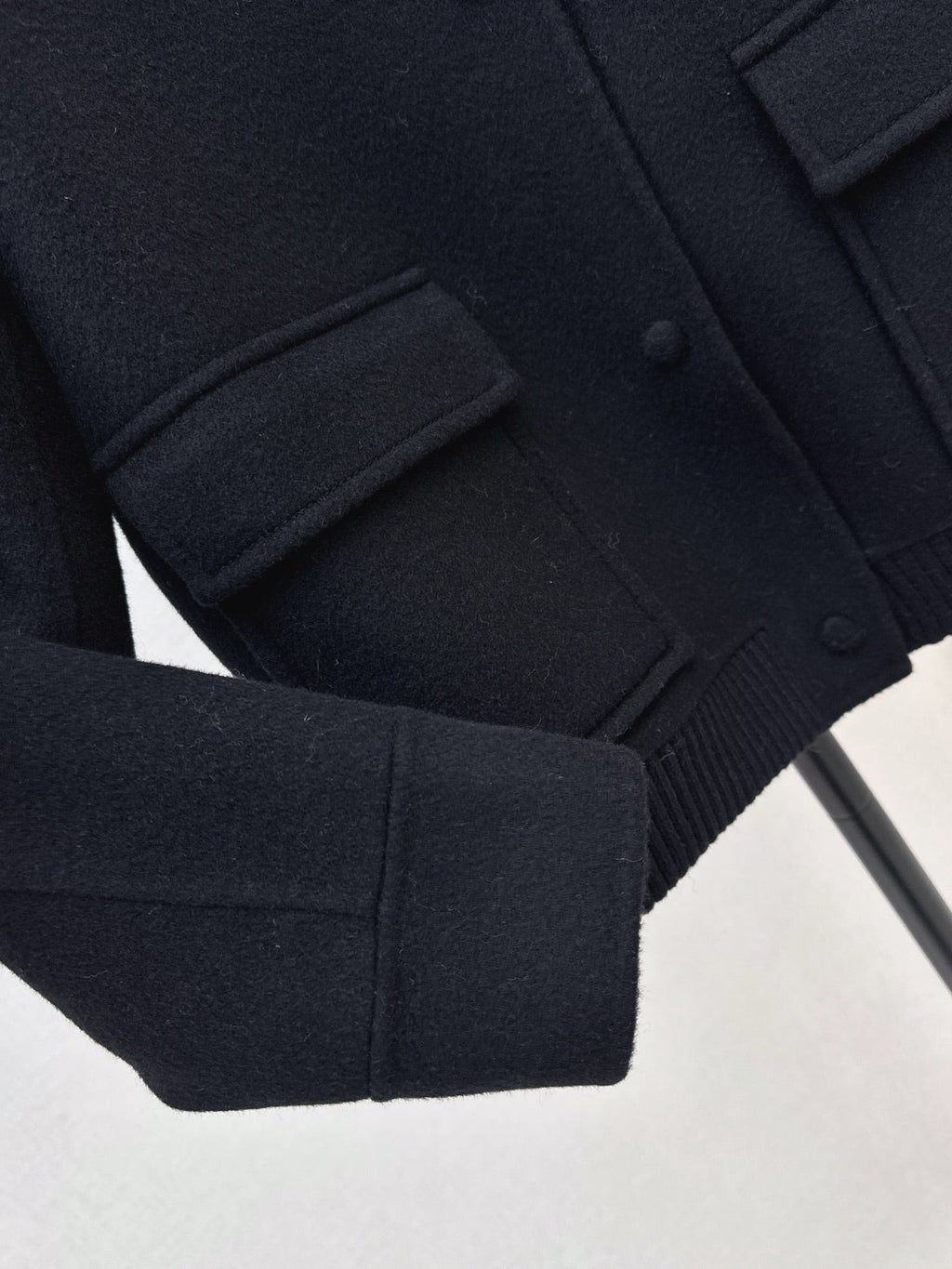 26Latest Autumn/Winter Minimalist Double-Faced Wool-Blend Jacket with Baseball Collar