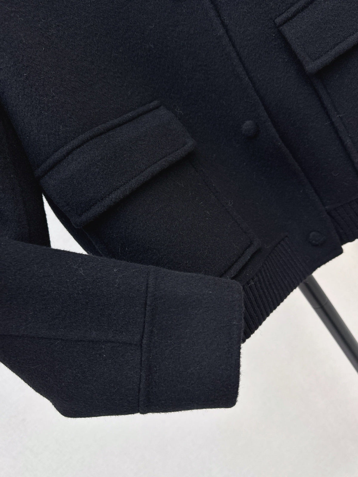26Latest Autumn/Winter Minimalist Double-Faced Wool-Blend Jacket with Baseball Collar