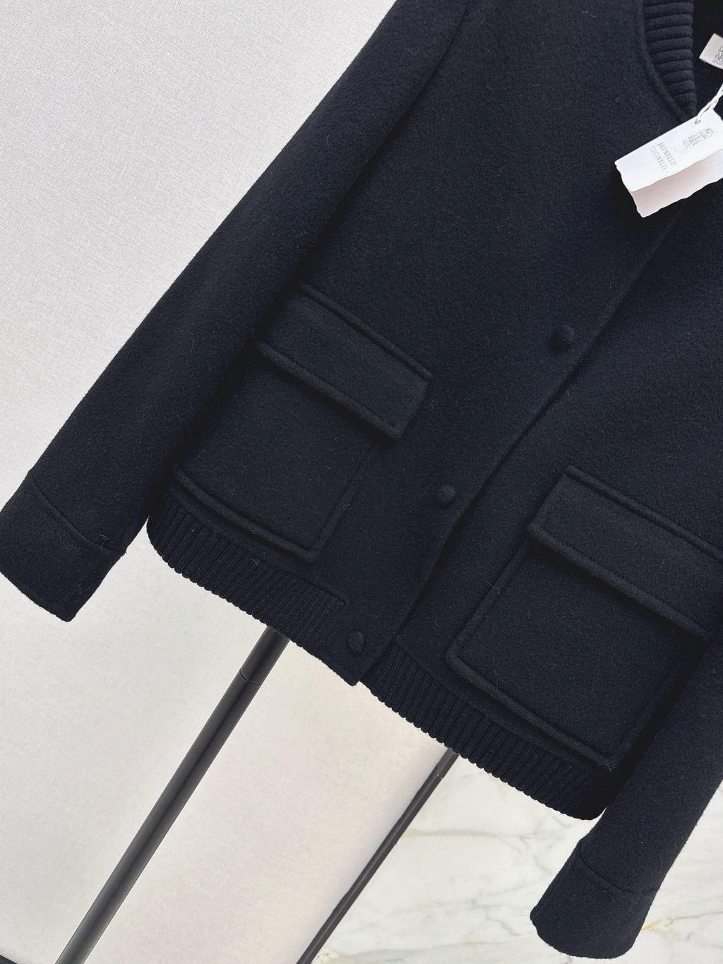 26Latest Autumn/Winter Minimalist Double-Faced Wool-Blend Jacket with Baseball Collar