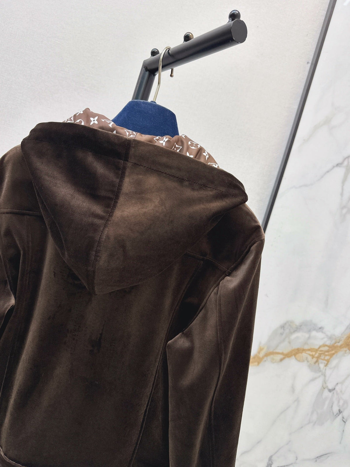 26Latest Autumn/Winter Casual Hooded Jacket with Logo Monogram Lining