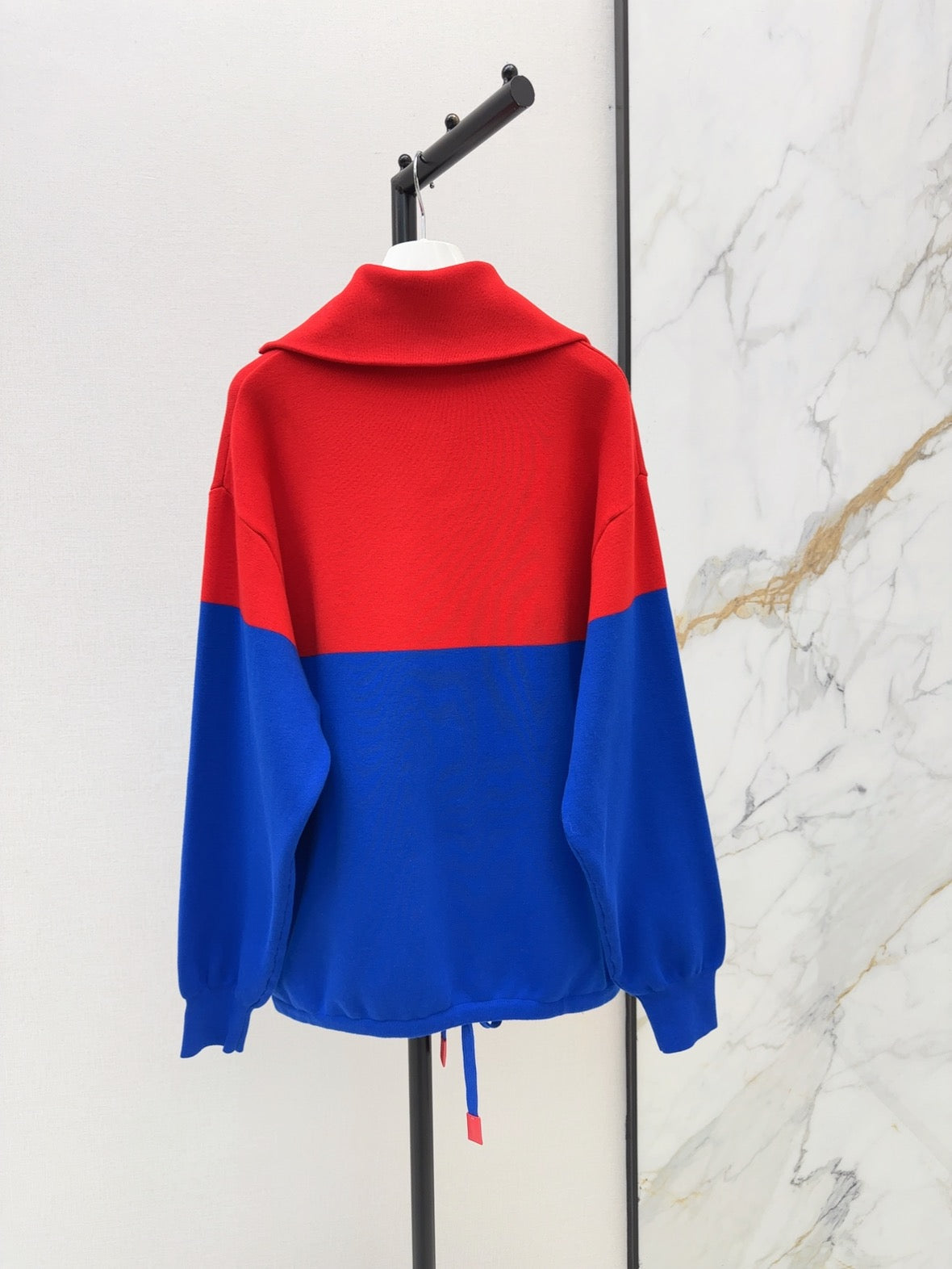 26Latest Autumn/Winter Retro Color-Block Half-Zip Knit Sweatshirt