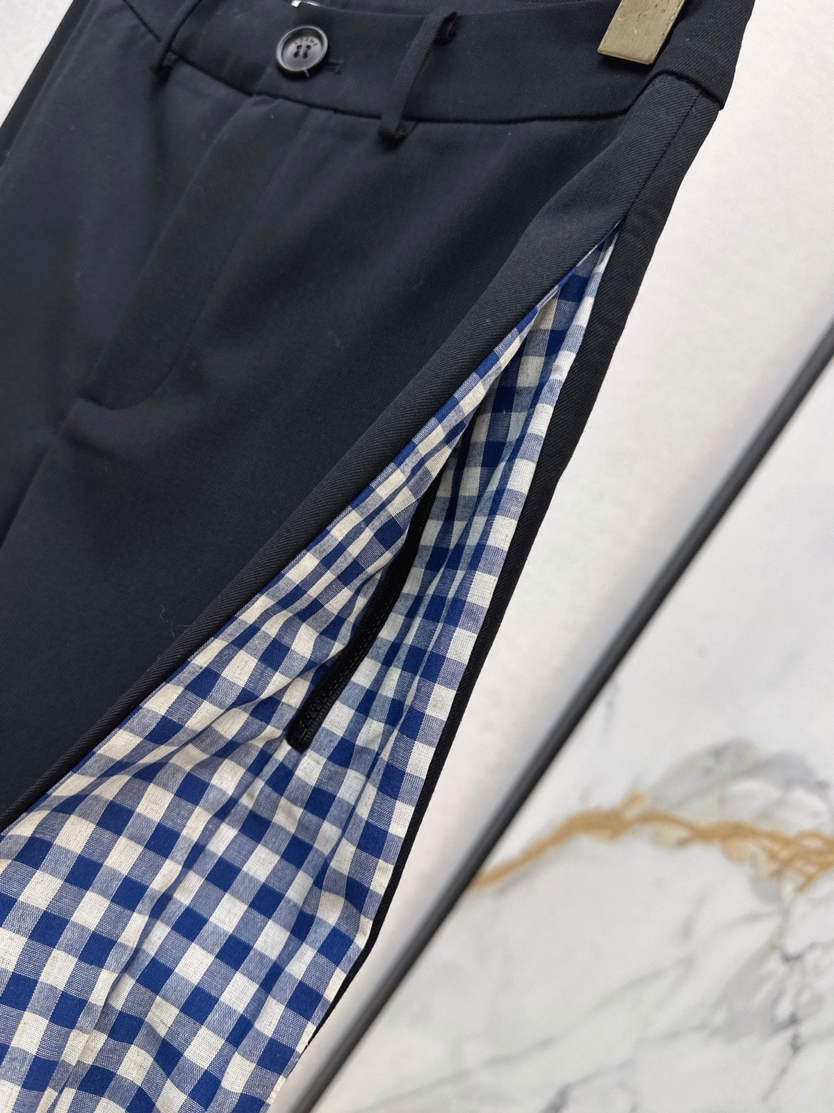 26Latest Autumn/Winter Plaid-Panel Trousers