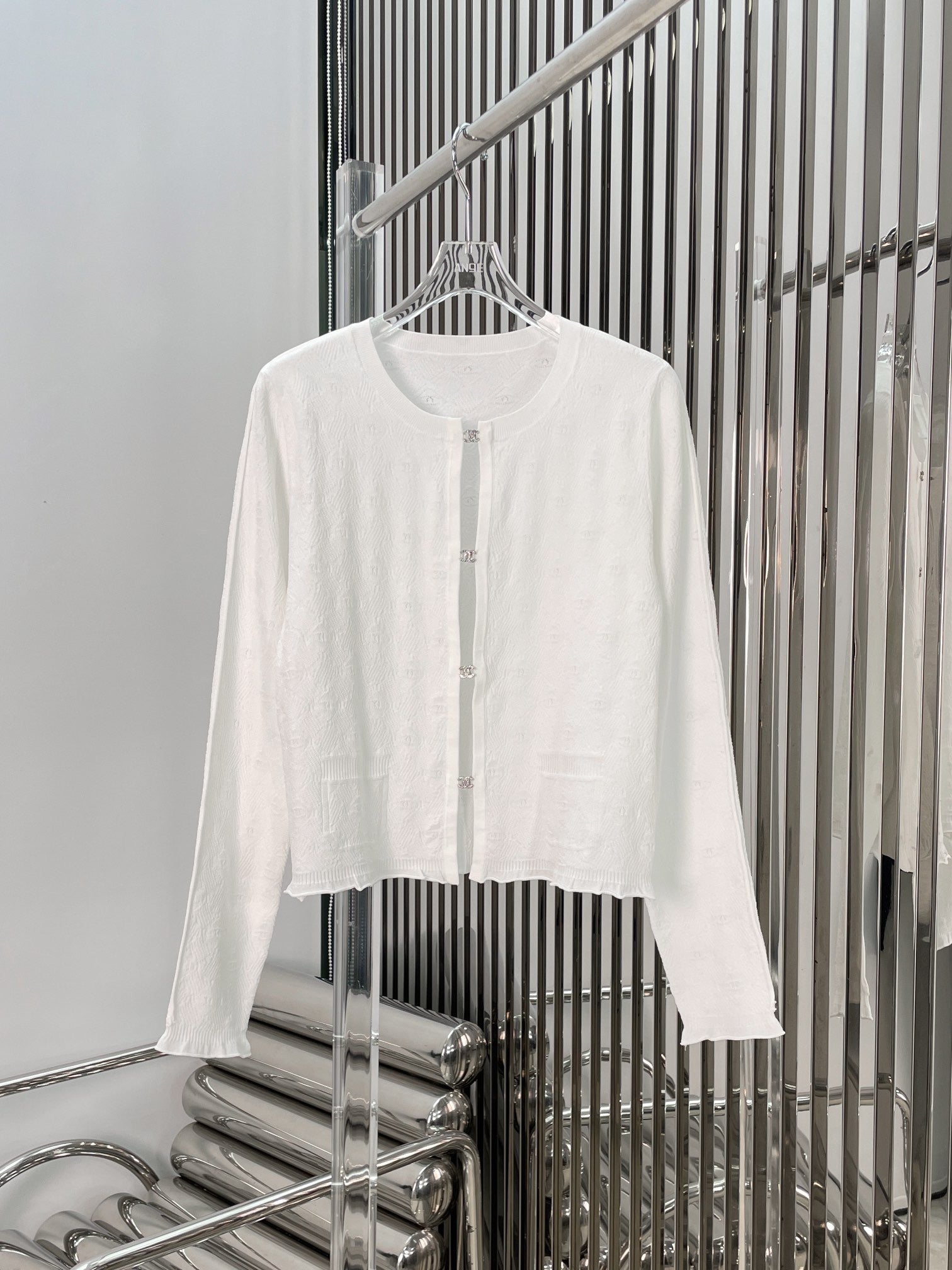 Diamond button knitted cardigan