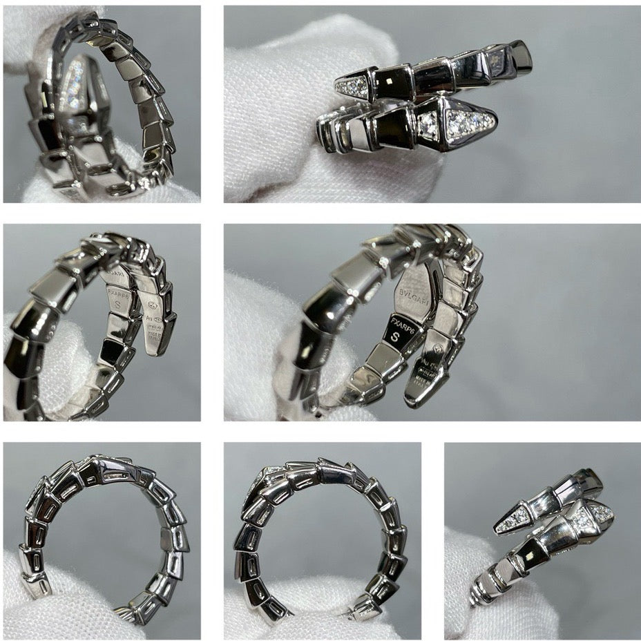 Snake head and tail ring