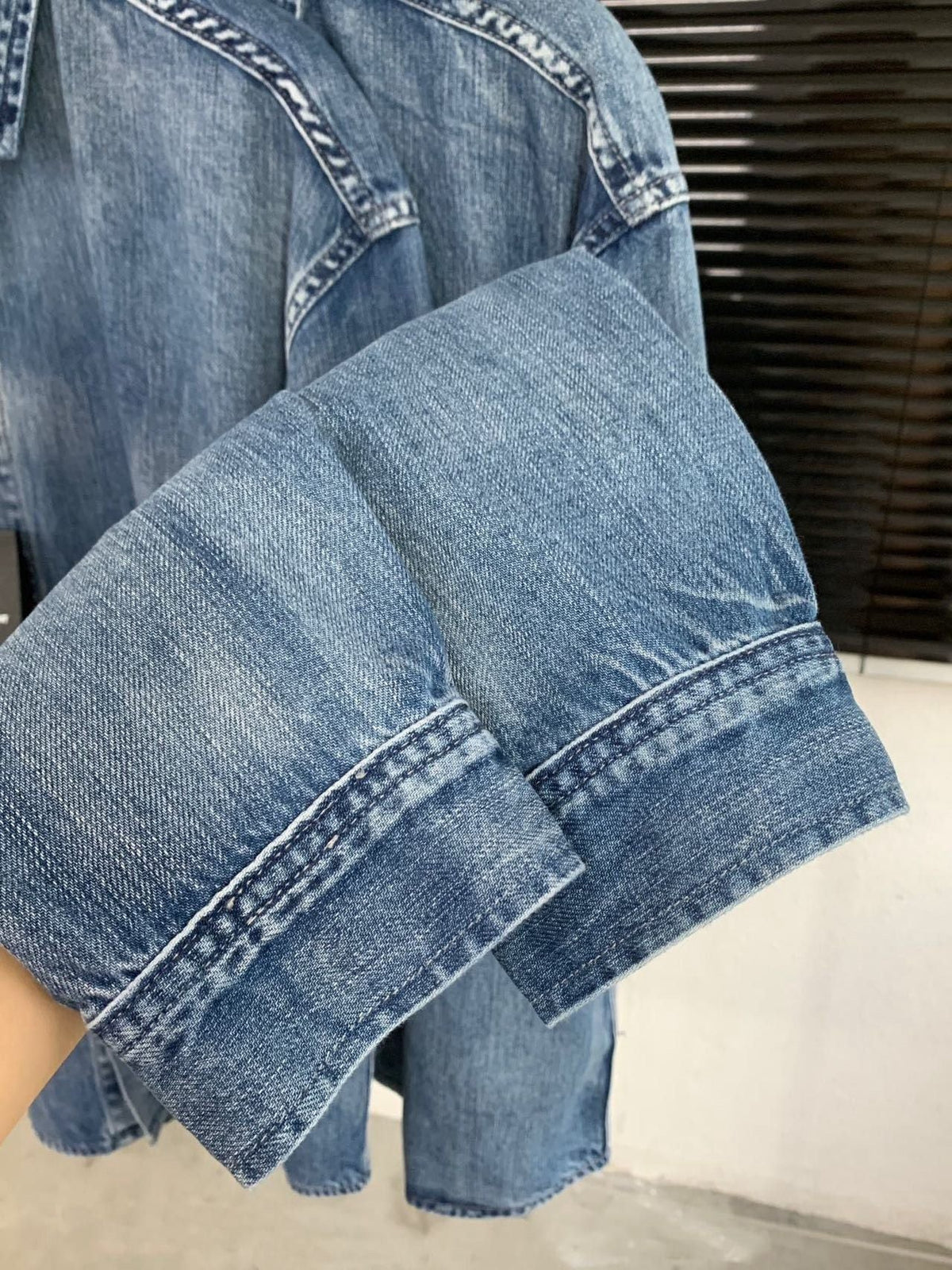 Embroidered Denim Shirt Jacket