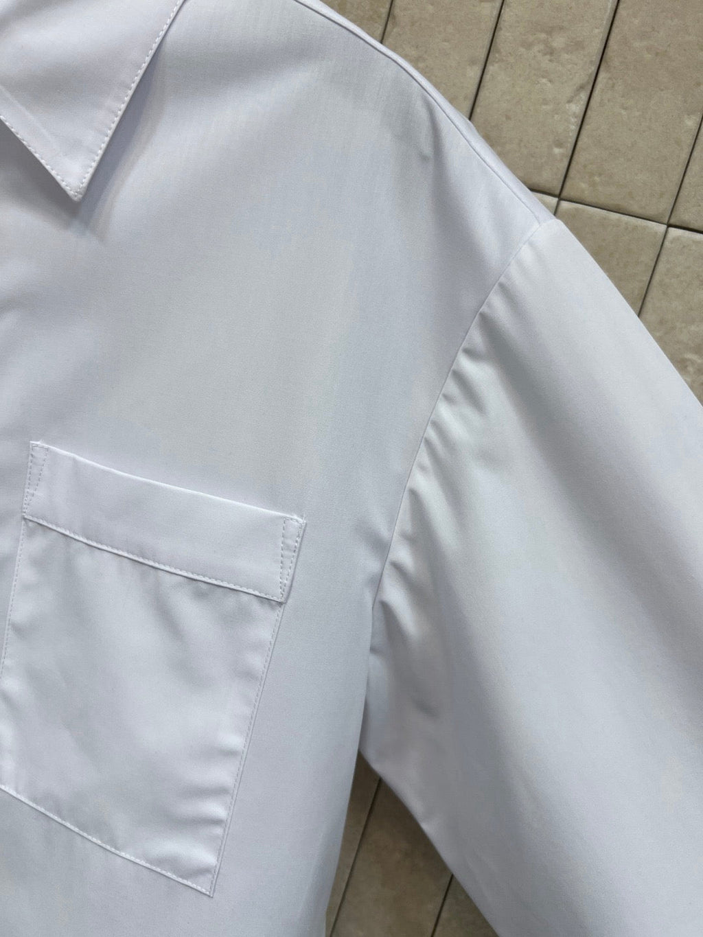 White cropped shirt