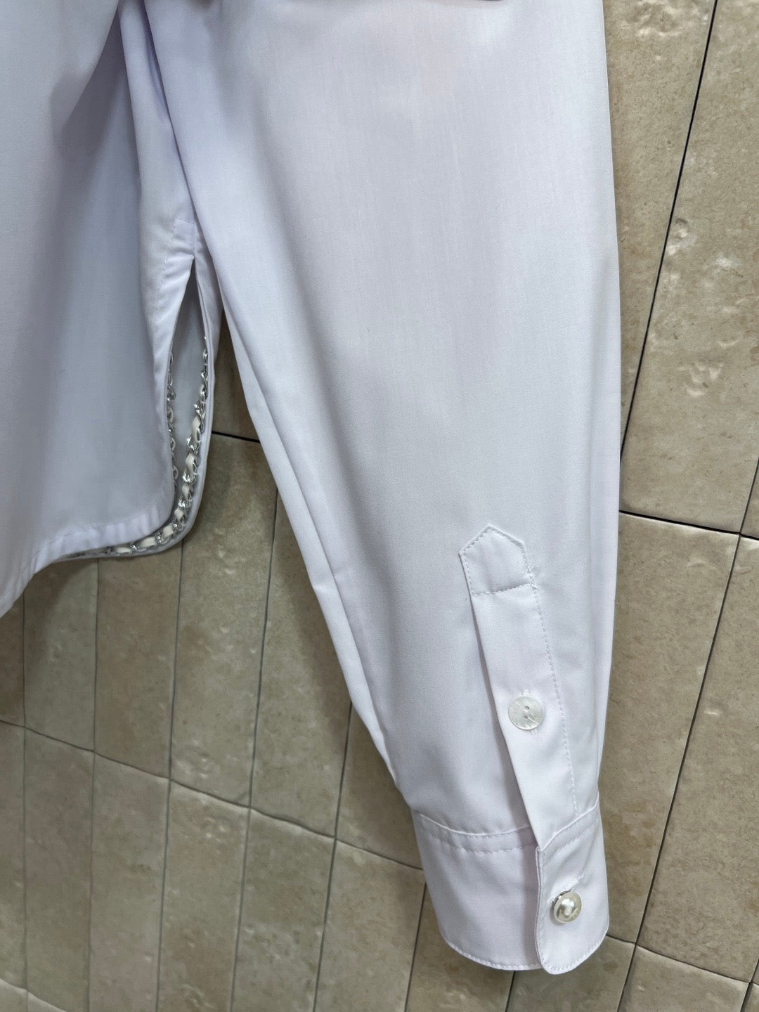 White cropped shirt