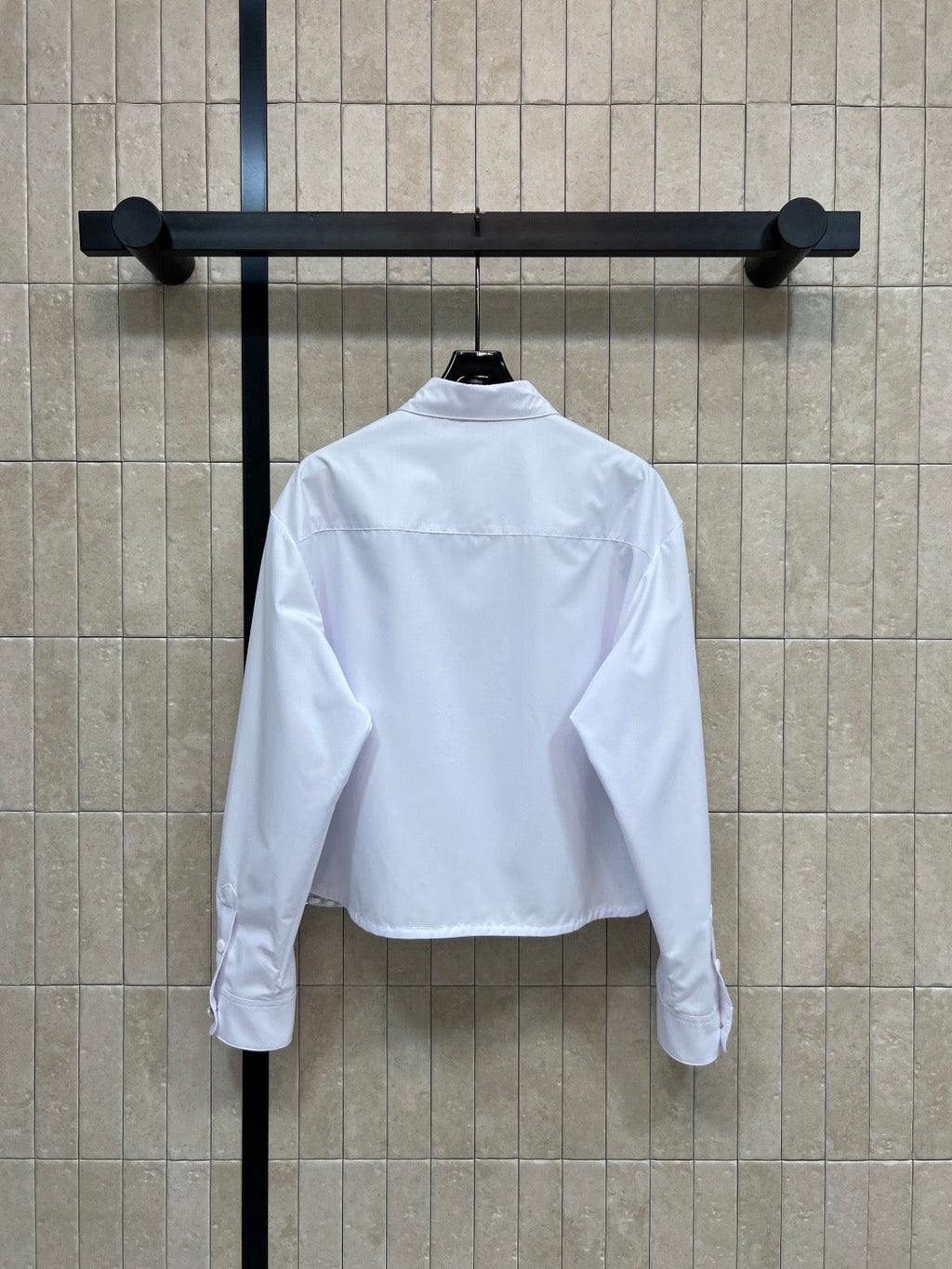White cropped shirt