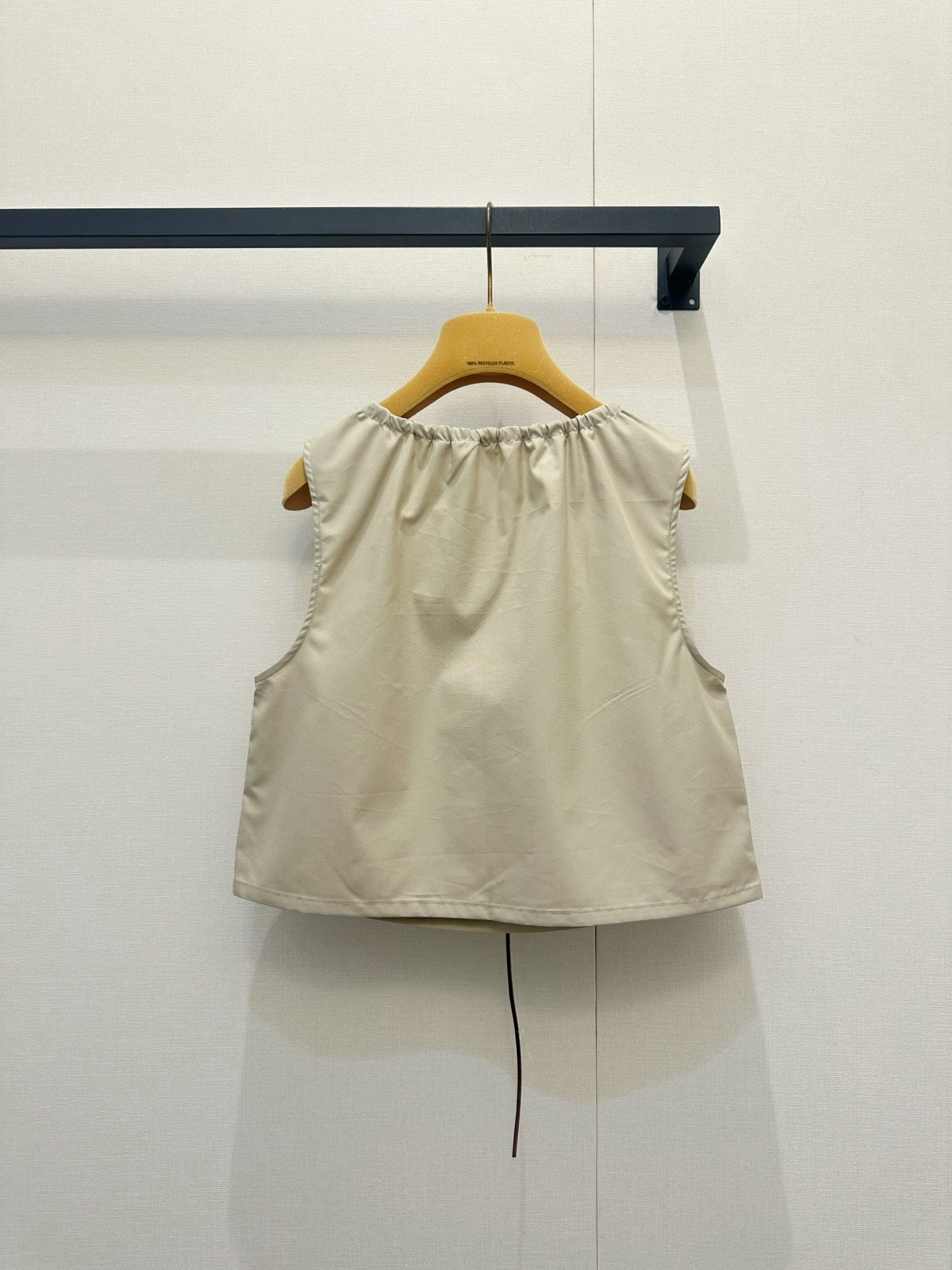 Hollow-out cotton-linen camisole