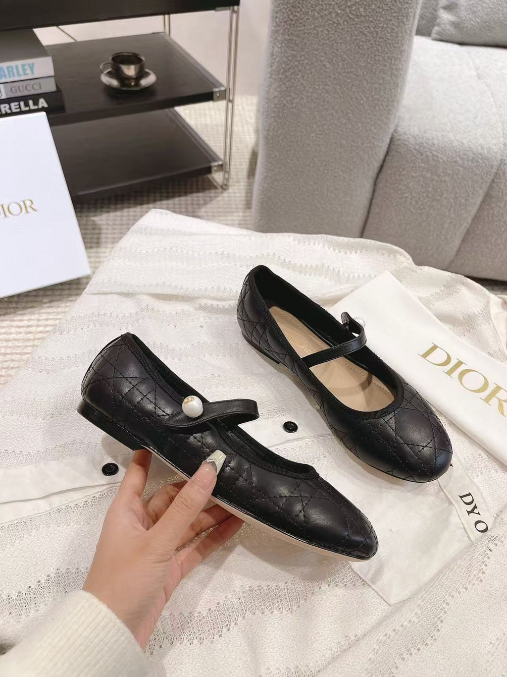 26FW New Pearl Quilted Ballet Flats 🩰