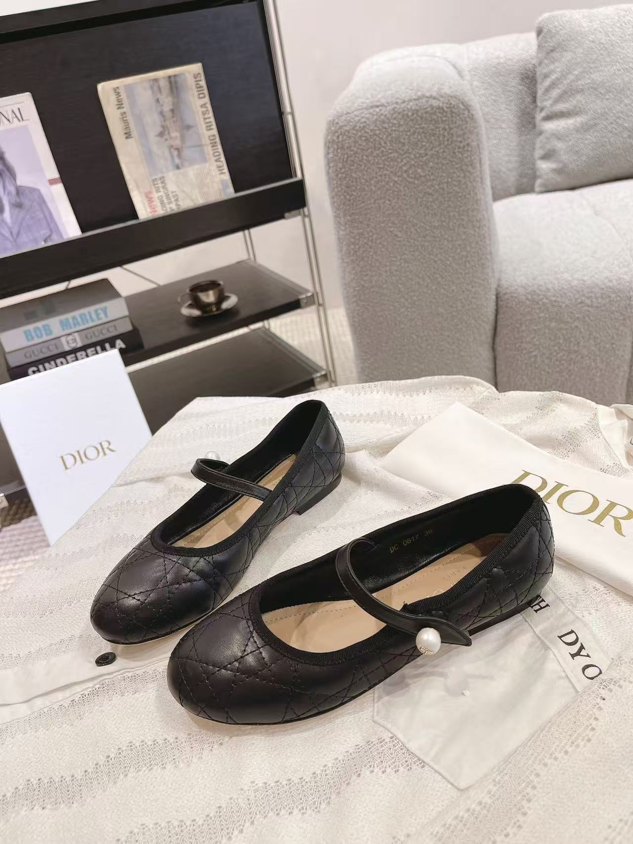 26FW New Pearl Quilted Ballet Flats 🩰