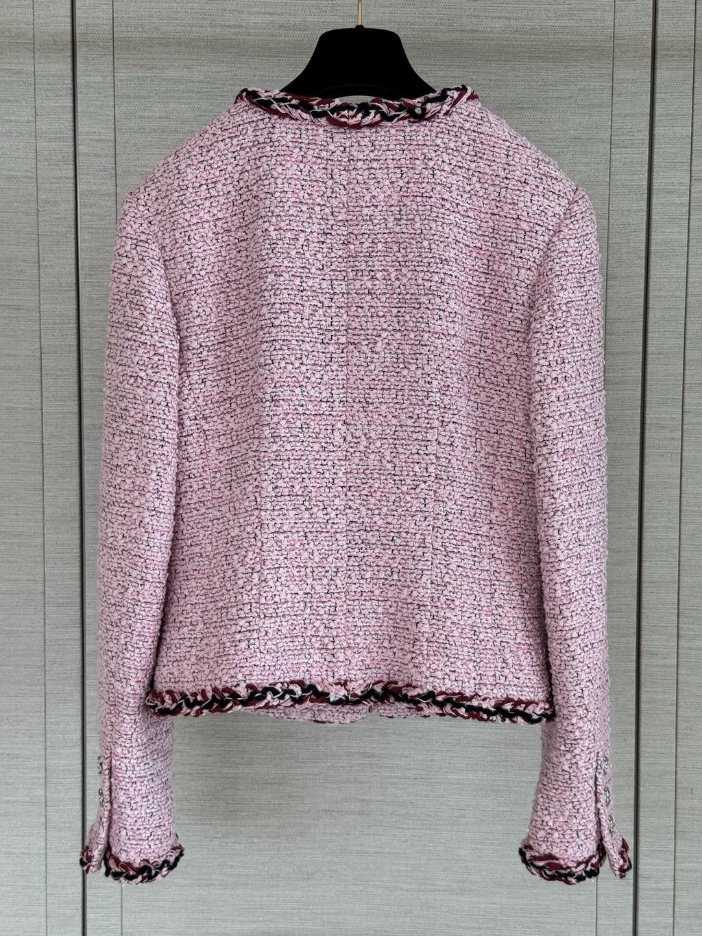 Pink Tweed Cropped Jacket