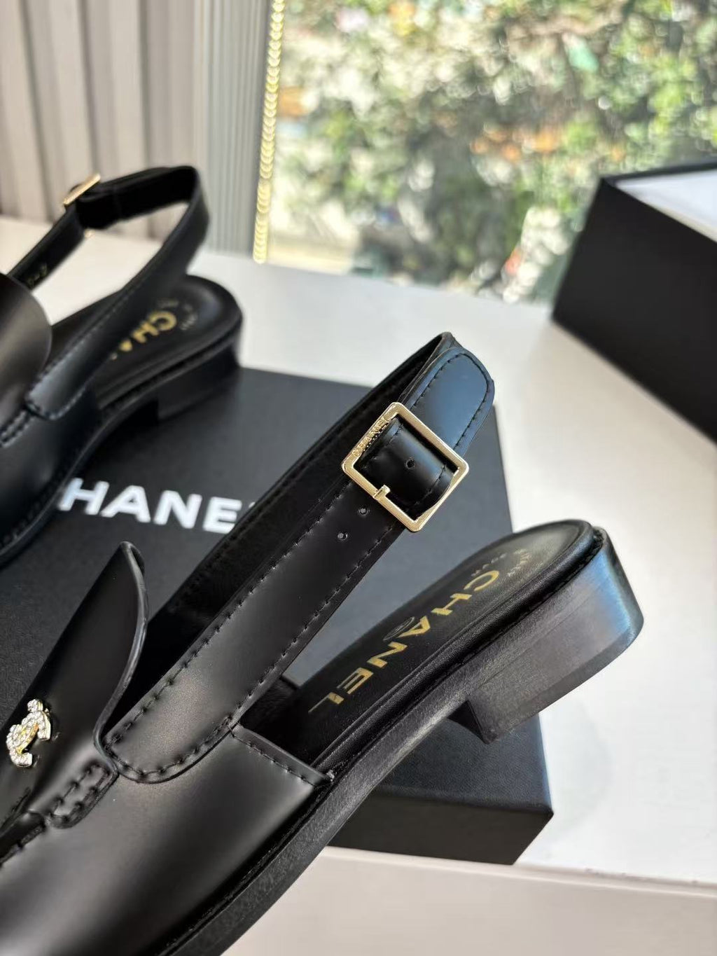 Rhinestone Loafer Sandals