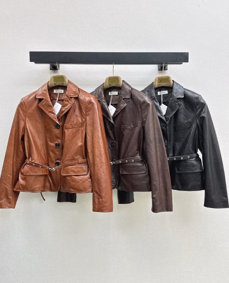 26 Early Autumn New Hunter-Style Waist-Cinching Jacket