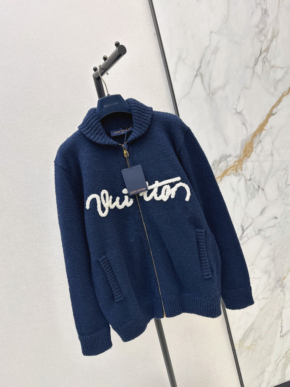 Louis Vuitton/26New Early Autumn Loose-Fit Collared Knit Cardigan