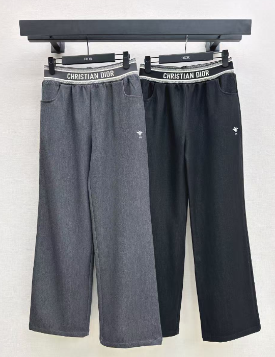 26Latest Autumn/Winter Wide-Leg Casual Trousers with Lettered Waistband