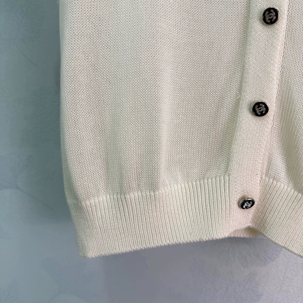 Chanel/26 New Embroidered Short-Sleeve Knit Cardigan