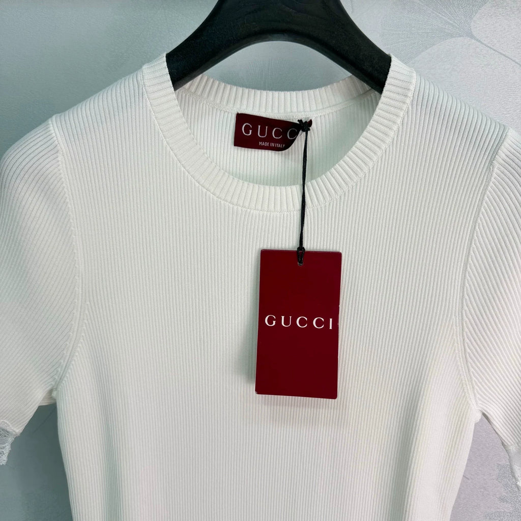 GUCCI/26SS White Knit Dress