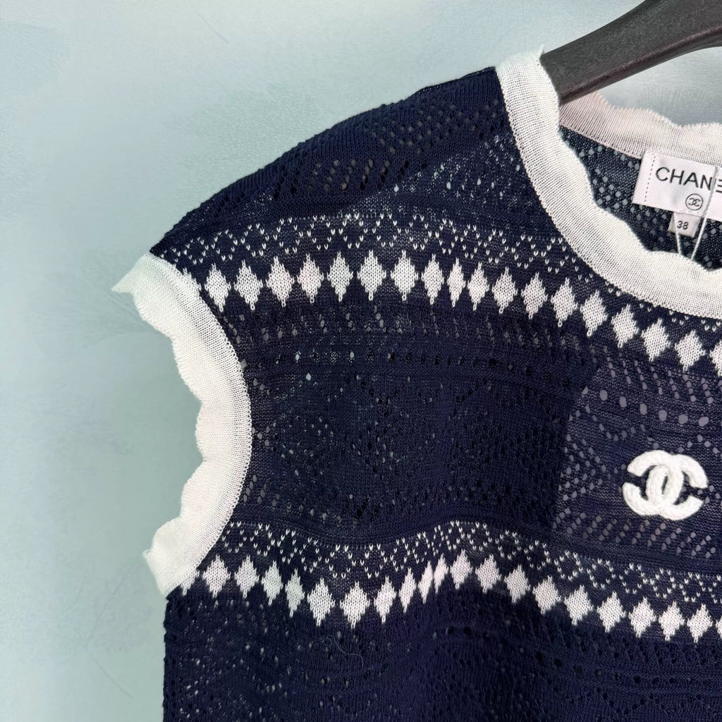 Chanel/26SS New Striped Knit Vest
