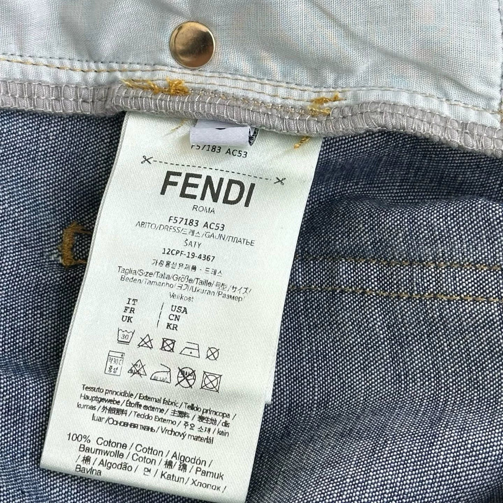 Fendi/26New ArrivalPaneled Straight-Leg Denim Trousers