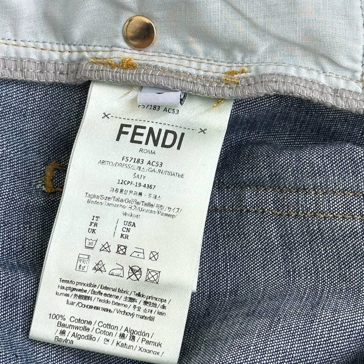 Fendi/26New ArrivalPaneled Straight-Leg Denim Trousers