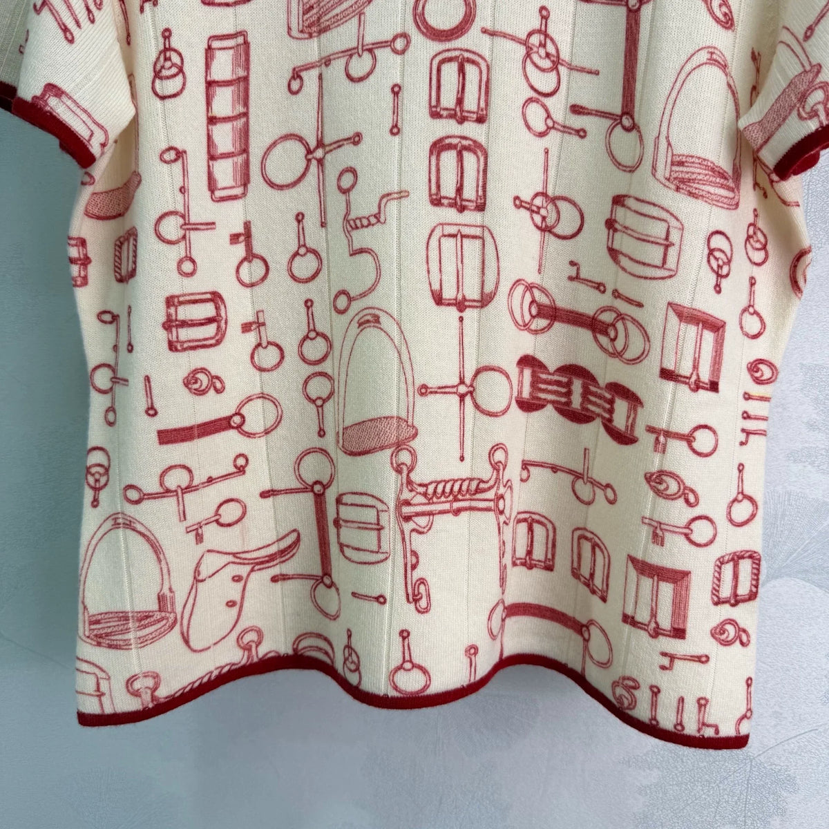 Hermès / 26 Early Autumn New Round Neck Knit Short Sleeve