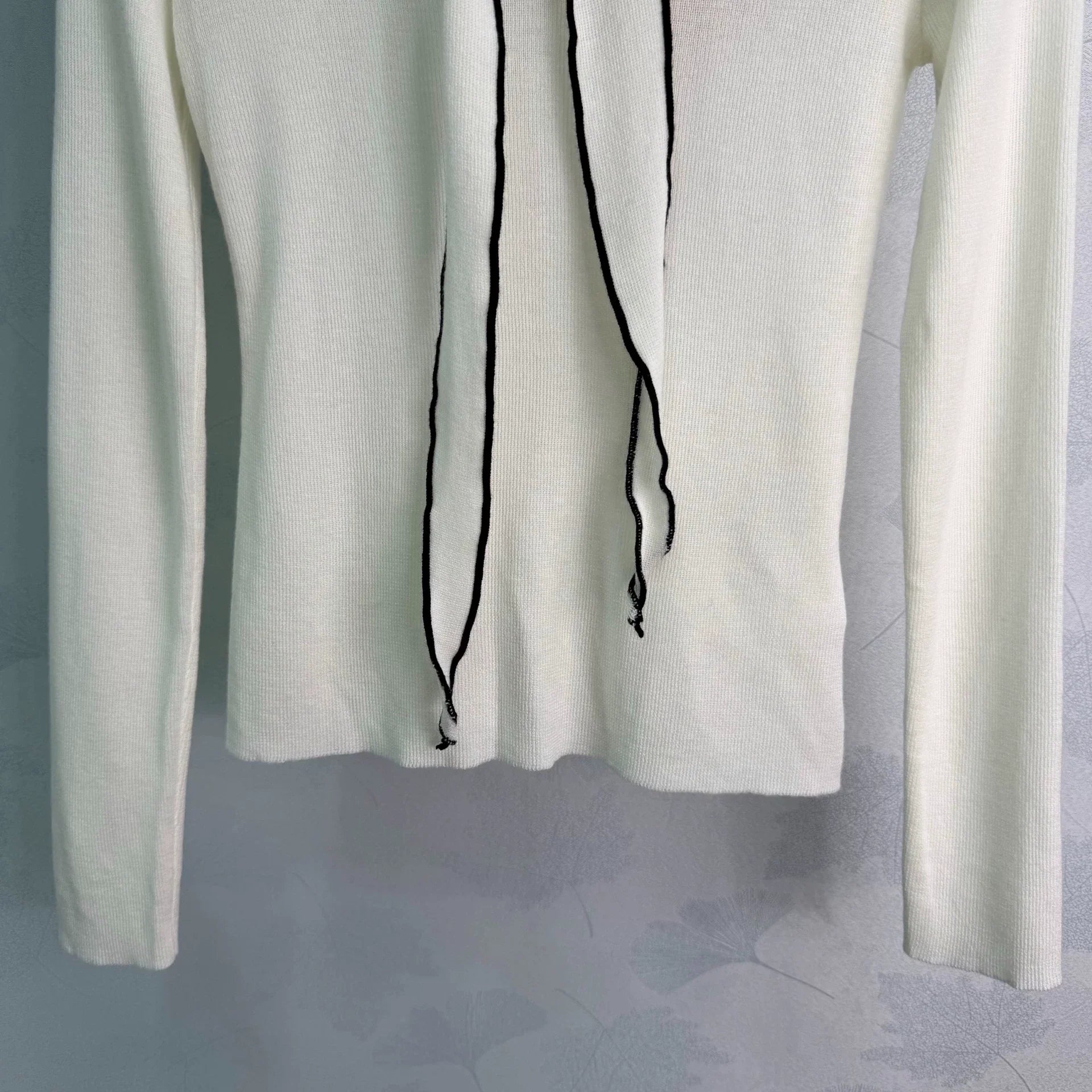 MiuMiu/26 Early Autumn New Shawl V-Neck Knit Long Sleeve Top
