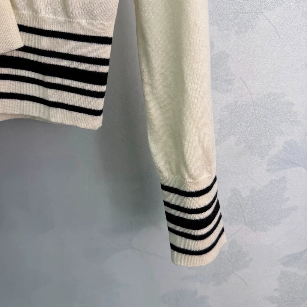 MiuMiu/26 Early Autumn New Hollow Knit Polo Shirt