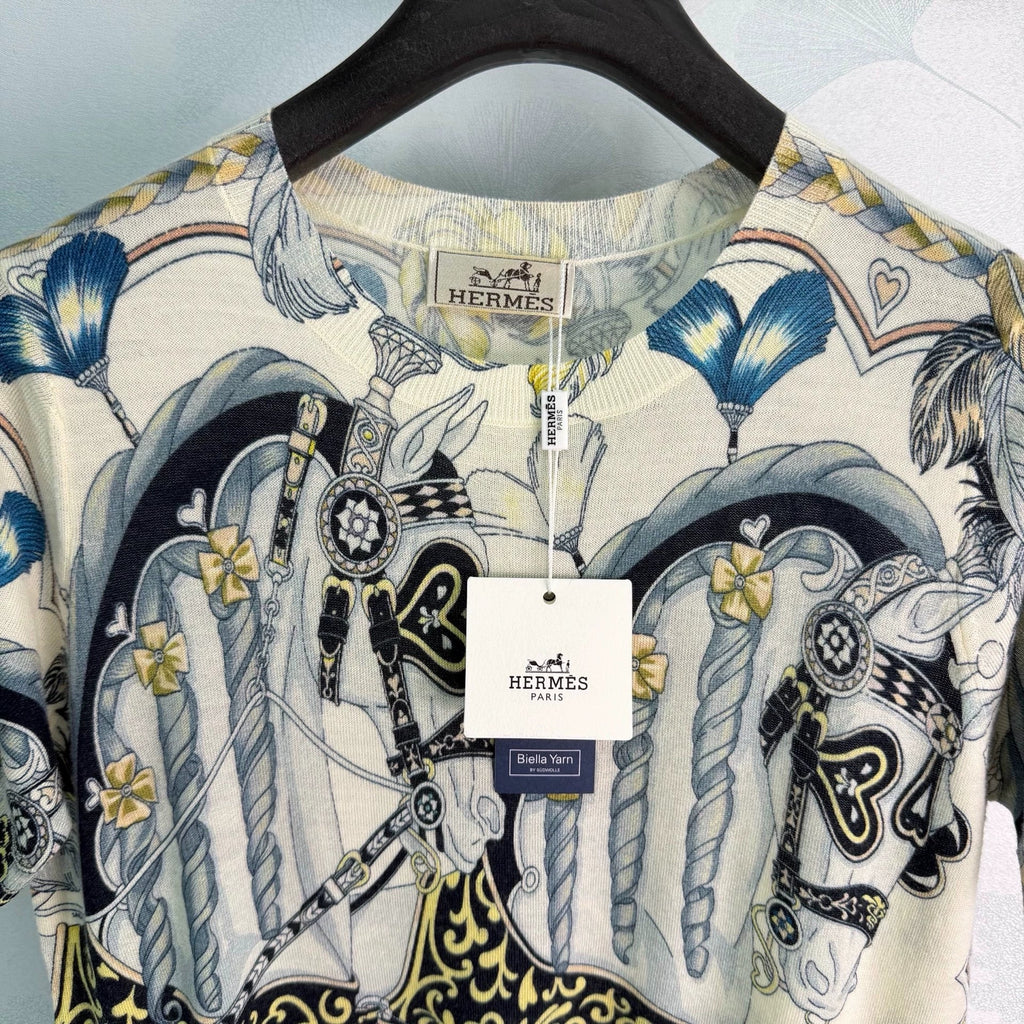 Hermès/26 Early Autumn New Round Neck Short Sleeve