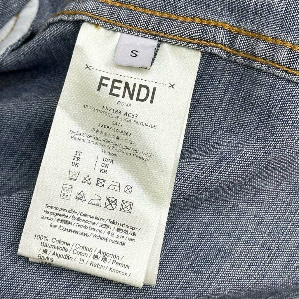 Fendi/26New ArrivalPaneled Denim Dress