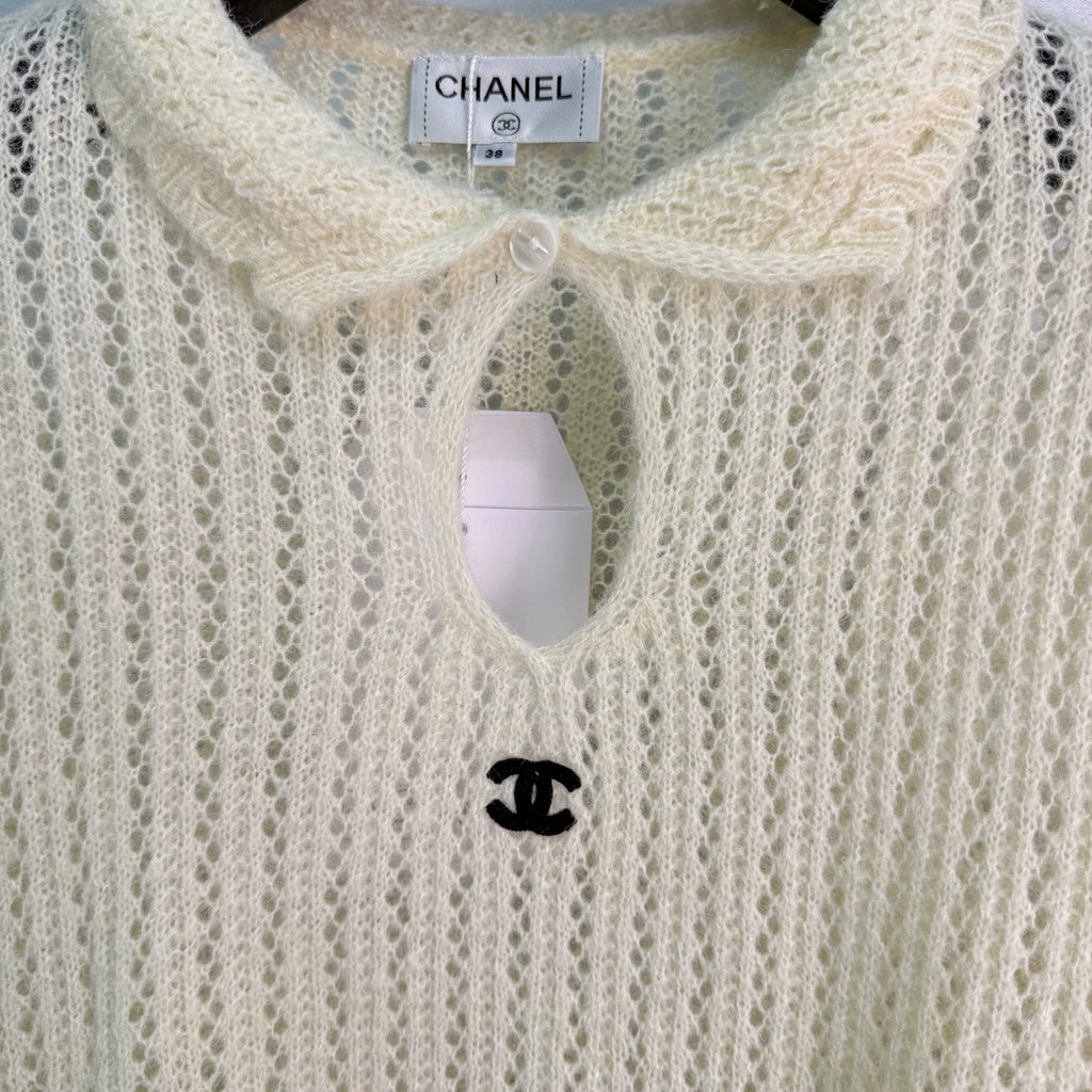 Chanel / 26 Early Autumn New Doll Collar Long-Sleeve Knit Sweater