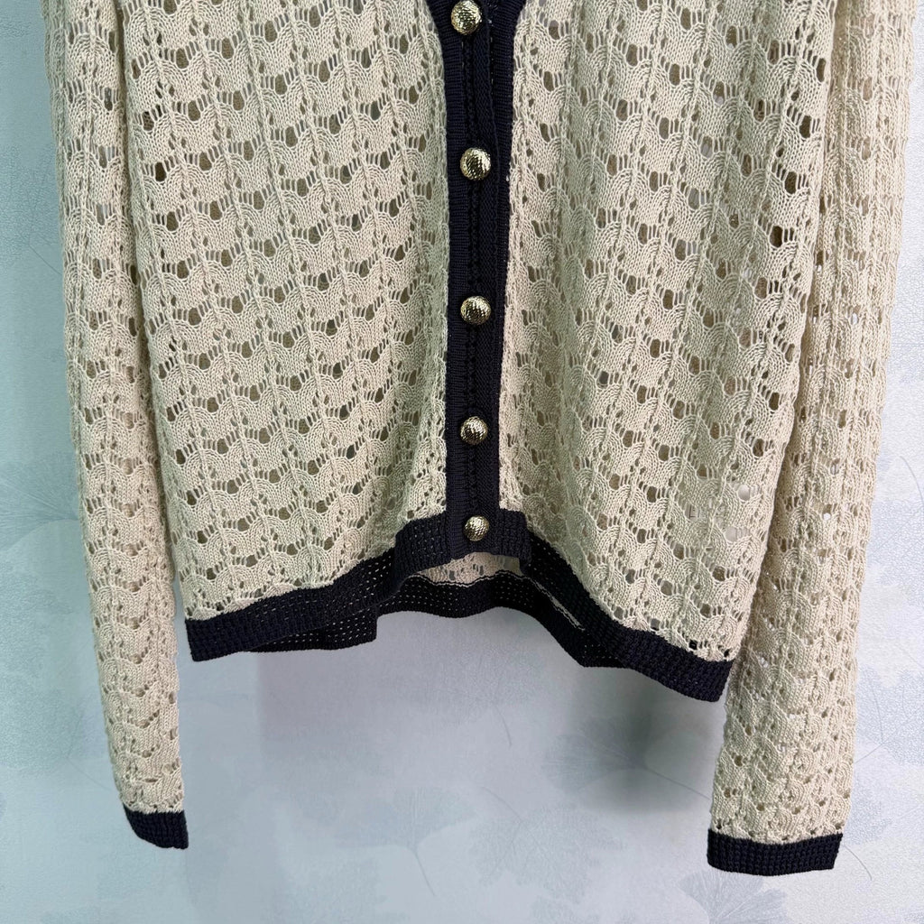 Chanel/26 Early Autumn New V-Neck Sleeveless Knit Cardigan
