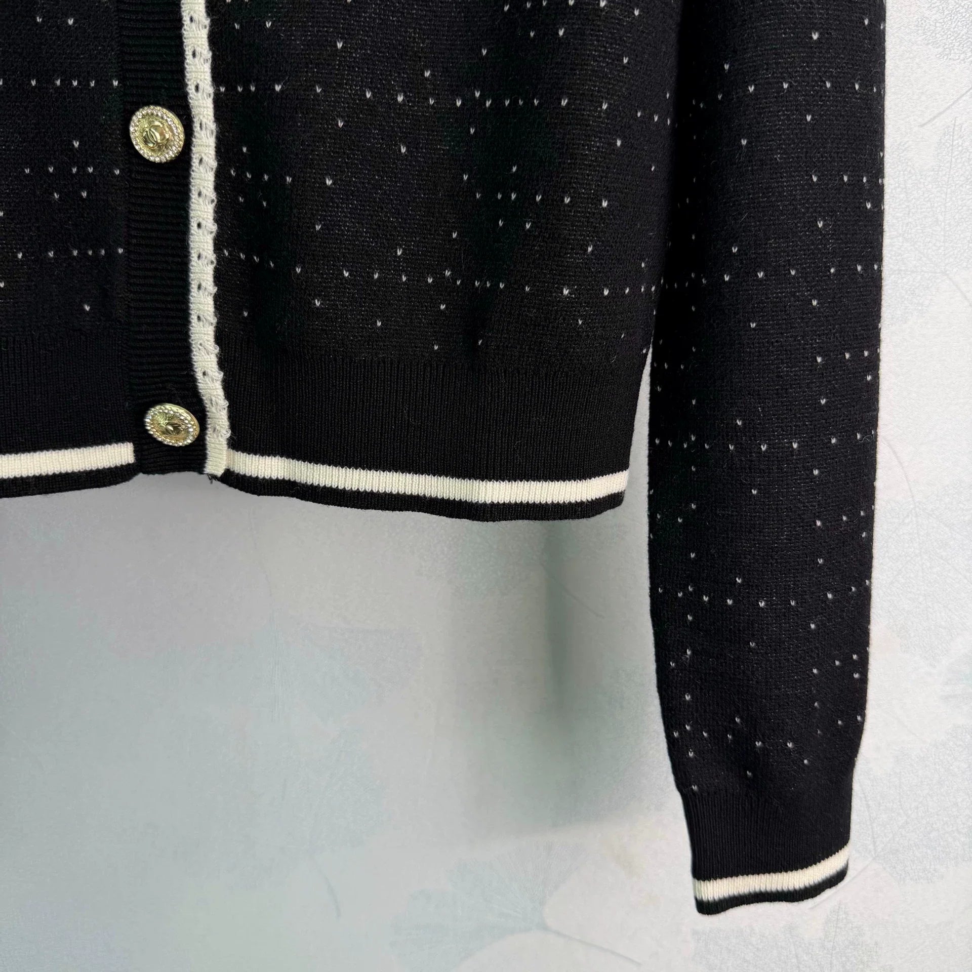 Chanel / 26 Early Fall Color-Block Knit Cardigan