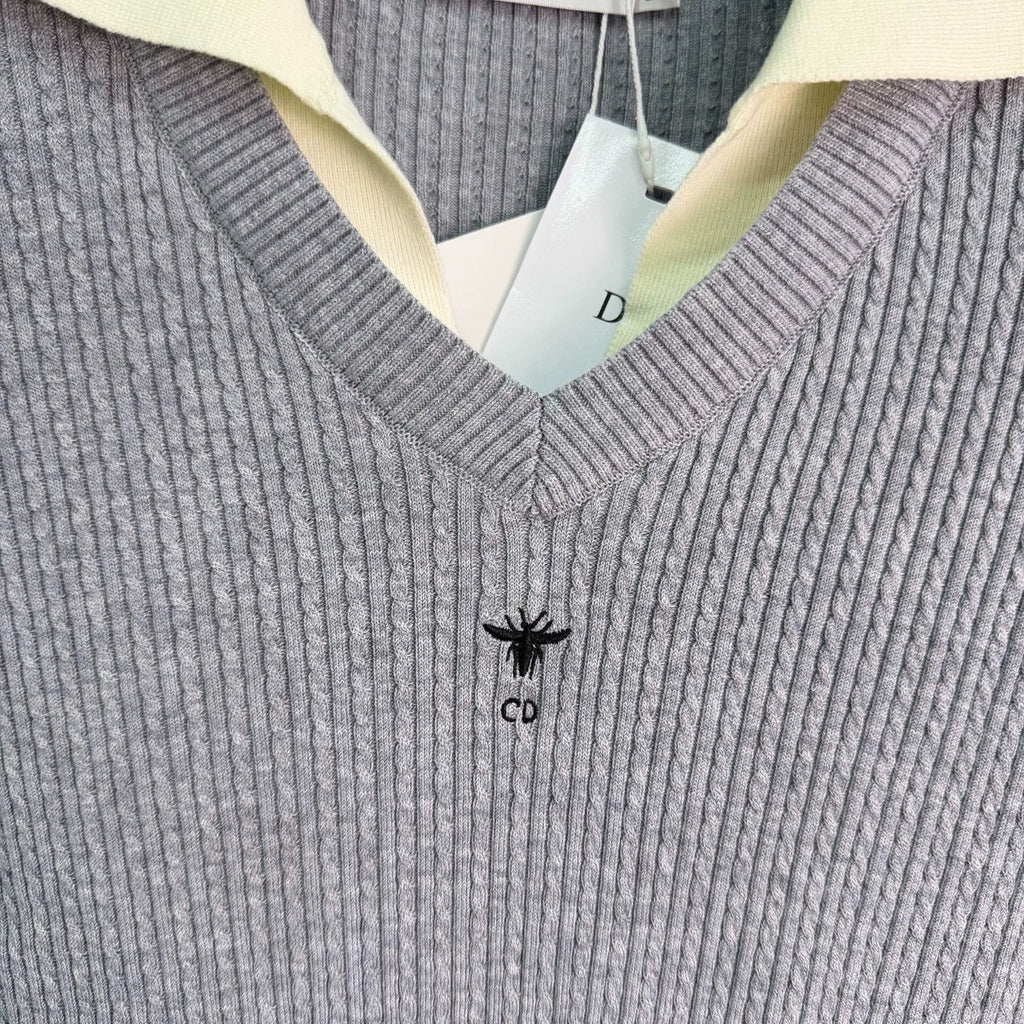Dior / 26 Early Autumn New V-Neck Long-Sleeve Knit Sweater