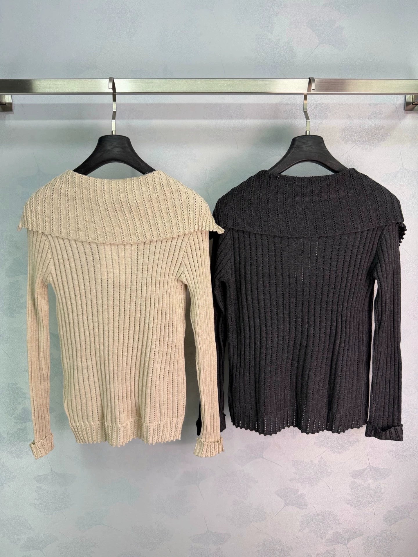 Dior/26 Early Autumn New Collared Long-Sleeve Knit Cardigan