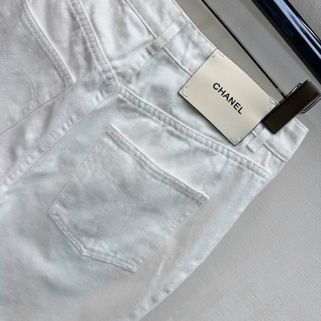 Chanel/26 New Wide-Leg Denim Pants