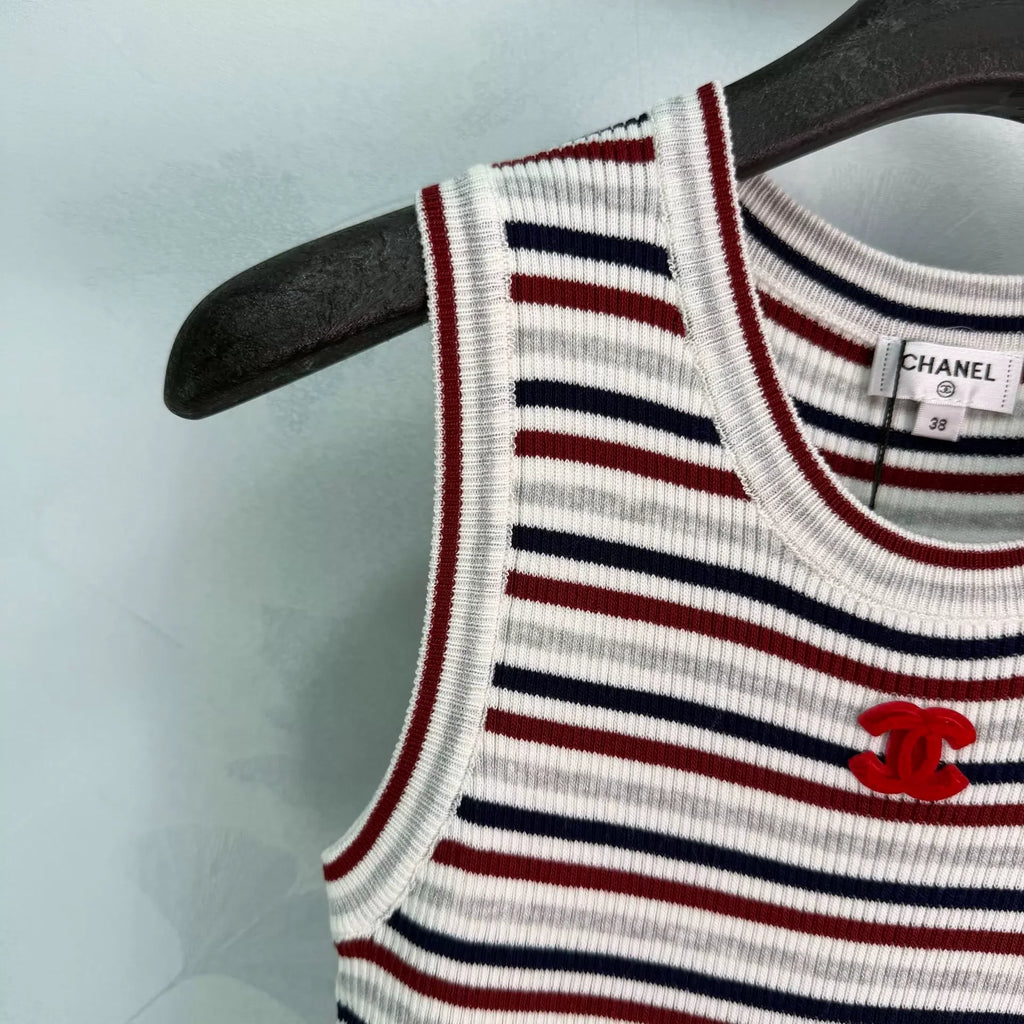 Chanel/26SS New Striped Knit Vest