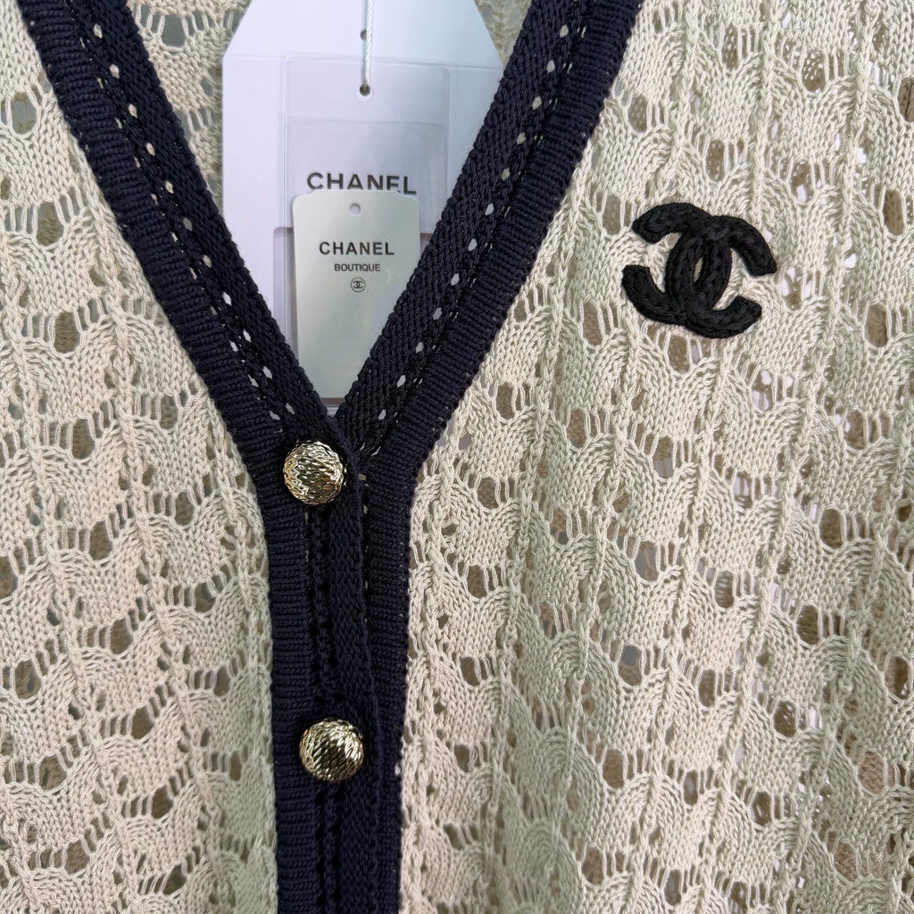 Chanel/26 Early Autumn New V-Neck Sleeveless Knit Cardigan