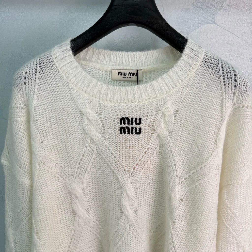 MiuMiu/26 Early Autumn New Patchwork Knit Sweater
